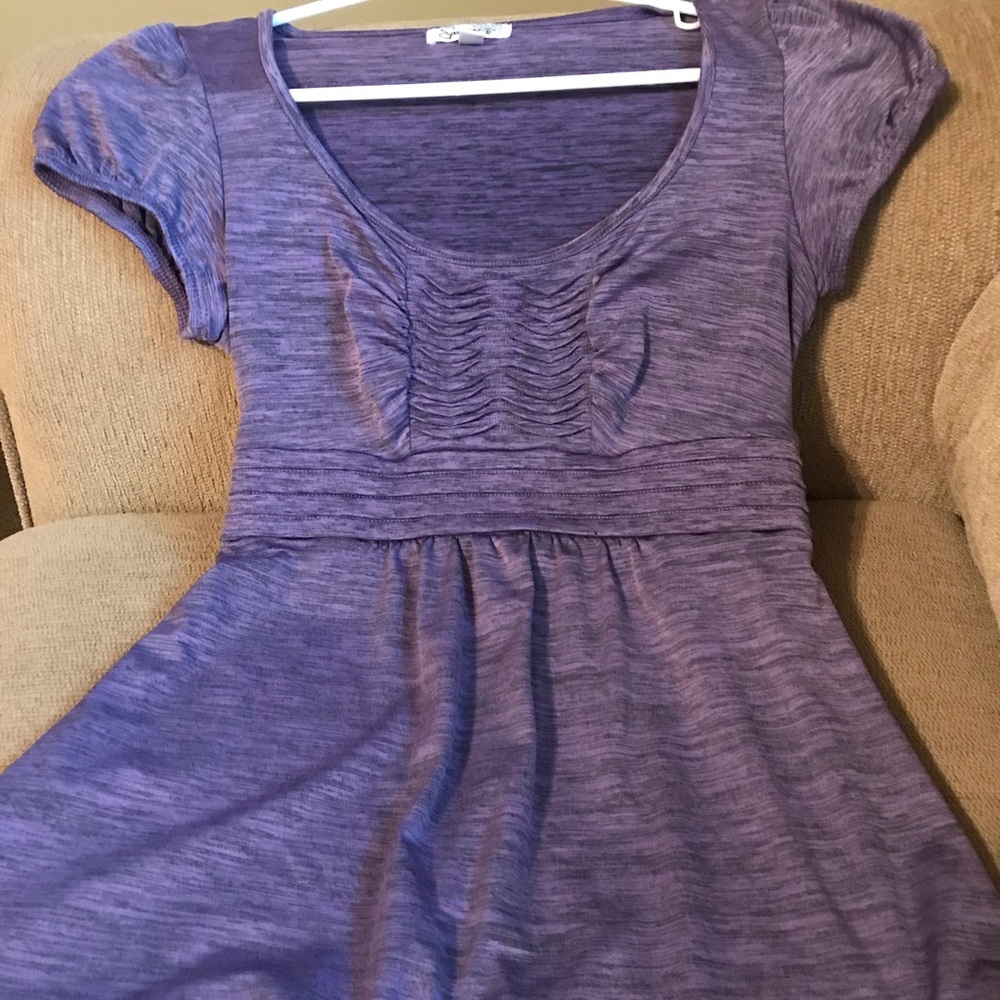 Purple and black blouse